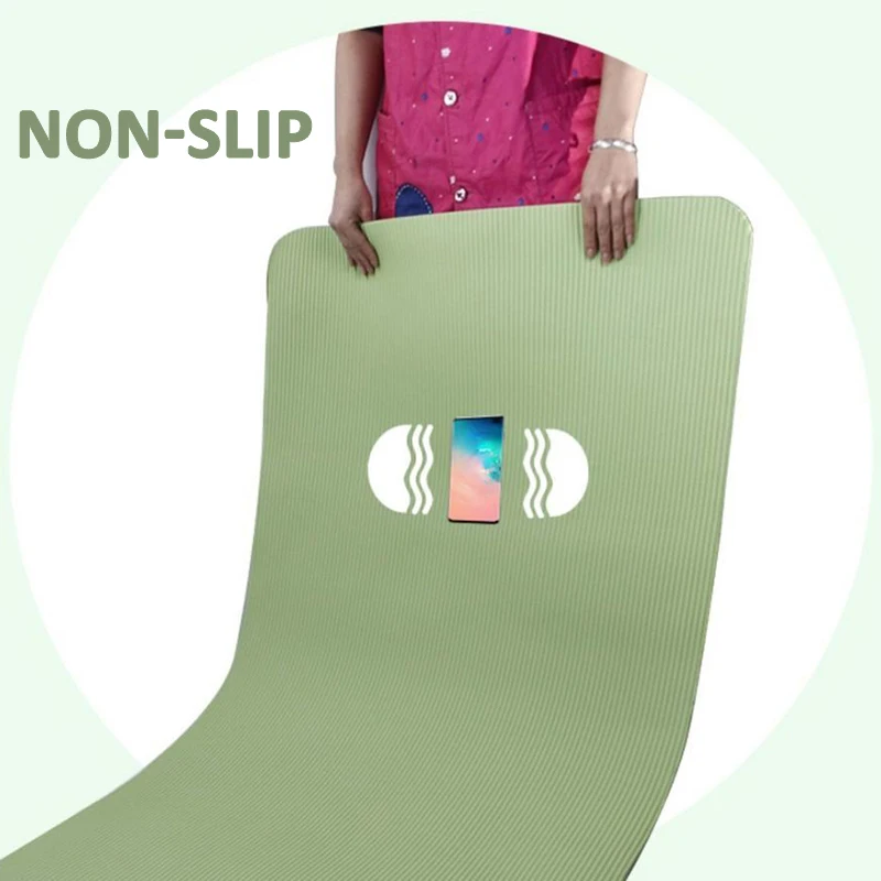 Коврик для йоги нескользящий Спортивный фитнеса толщиной 15 мм EVA удобный коврик