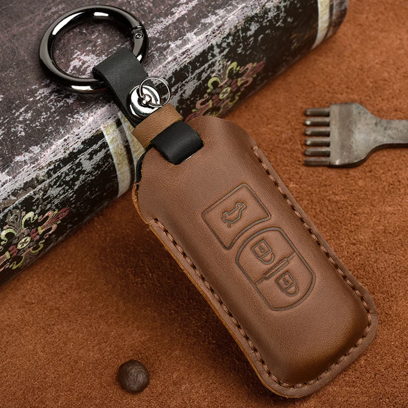 

NewLeather Car Key Cover Case for Mazda 2 3 5 6 2017 CX-4 CX-5 CX-7 CX-9 CX-3 CX 5 Auto Accessories Key Ring Protect FOB Shell
