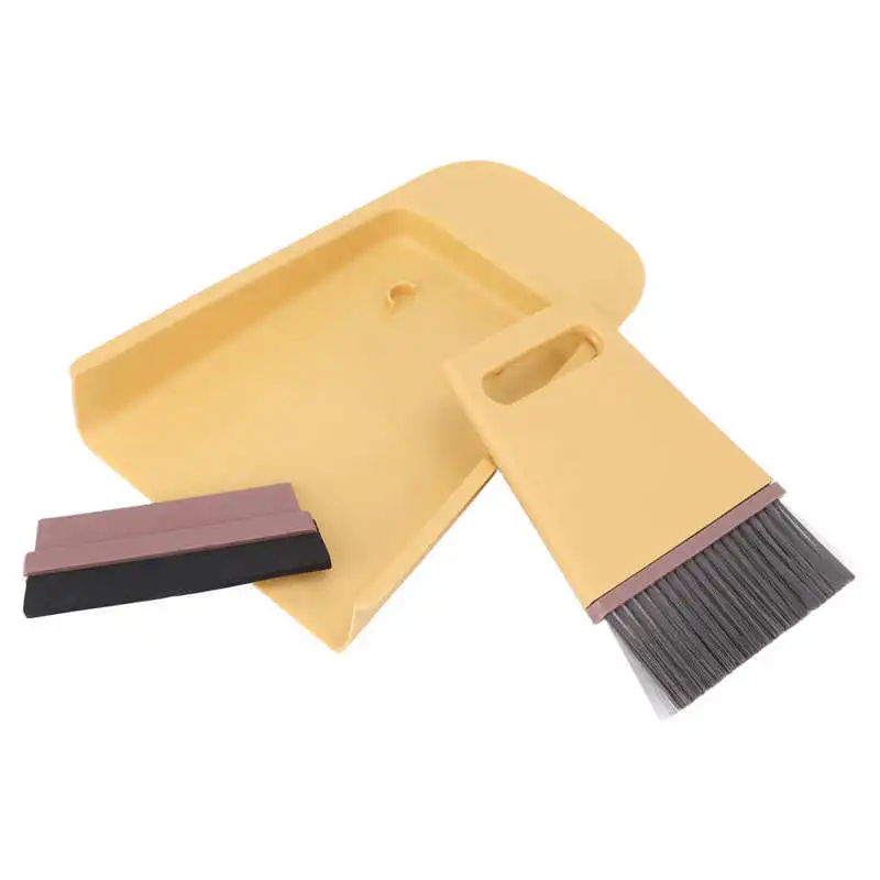 

Small Dustpan Brush Set Mini Dustpan Brush Set Multipurpose Yellow for Keyboard