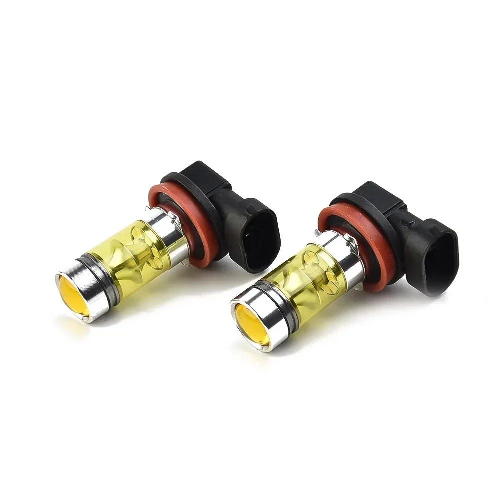 Canbus H11 H8 Светодиодные противотуманные фары желтые 4300K 100W 1500LM Супер яркие DRL