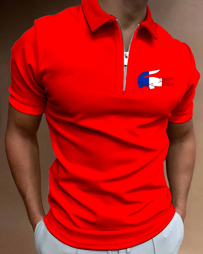 

2022 New Polo Shirt Men's Summer Print Loose Breathable Sport Large Size Comfortable Short Sleeve Brand Top