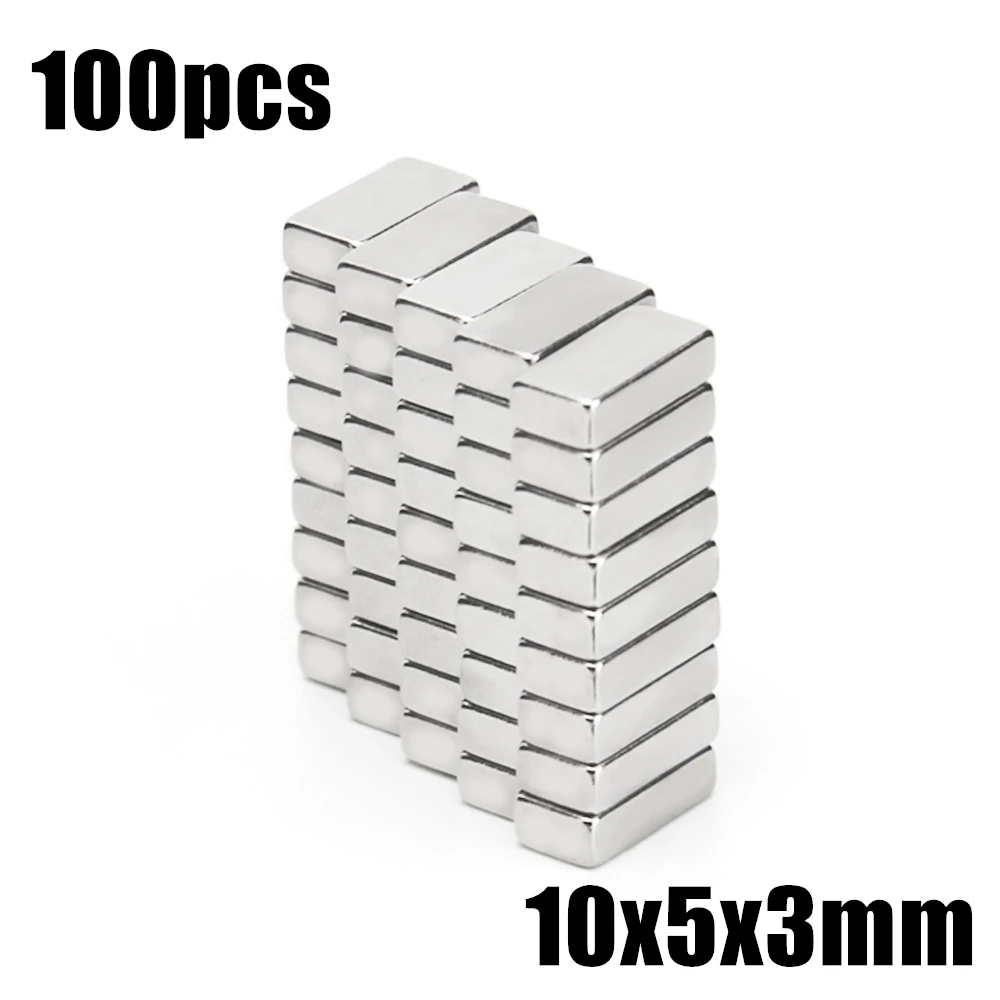 

Супермощный редкоземельный блок, неодимовый магнит NdFeB N35, 100 шт., 10x5x3 мм, 10*5*3 мм