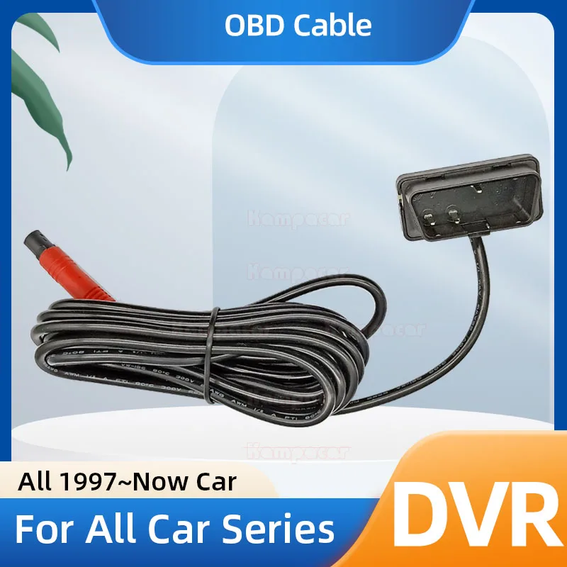 Автомобильный видеорегистратор Kampacar EC02, камера для приборной панели, с 2 разъемами, 8 контактами, OBD-кабель, легкая установка Автомобильный видеорегистратор Kampacar EC02, камера для приборной панели, с 2 разъемами, 8 контактами, OBD-кабель, легкая установка