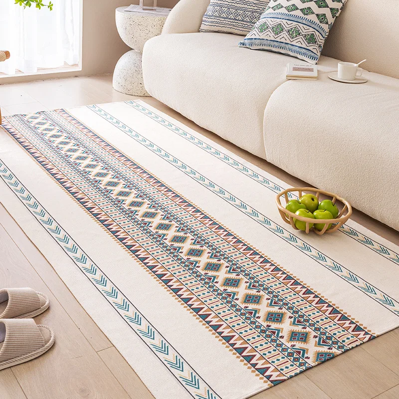 

Carpet Cotton Linen Area Rug for Bedroom Livingroom Floor Mat Doormat Bed Side Rugs Boho Large Size Carpets