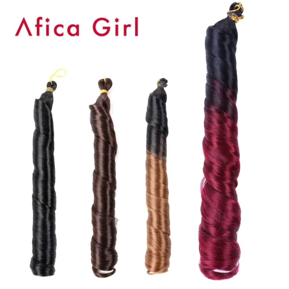 

Afica Girl Loose Wave Synthetic Crochet Hair Yaki Pony Style Wavy 22 Inch 100g/Pack Colorful Afro Curls Soft Locs For Women