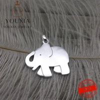 private label hot sale s925 sterling silver elephant fun design pendant festive gift couple shiny ladies jewelry