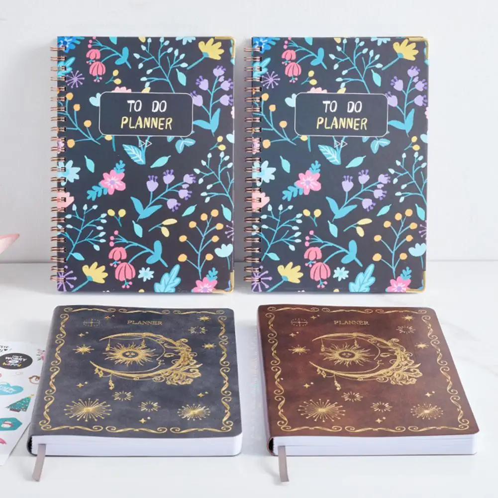 

Практичный блокнот с закругленными краями, записная книжка с металлическими закругленными краями, блокнот с двойной катушкой, запись процесса