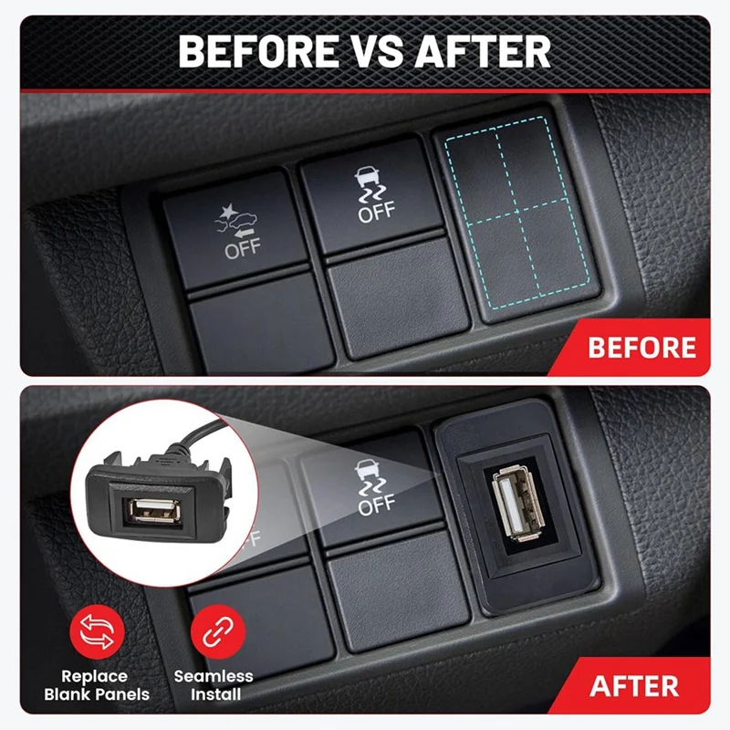 Кабель для преобразования USB адаптер питания Подходящие модели: Toyota Weichi Leiling Camry