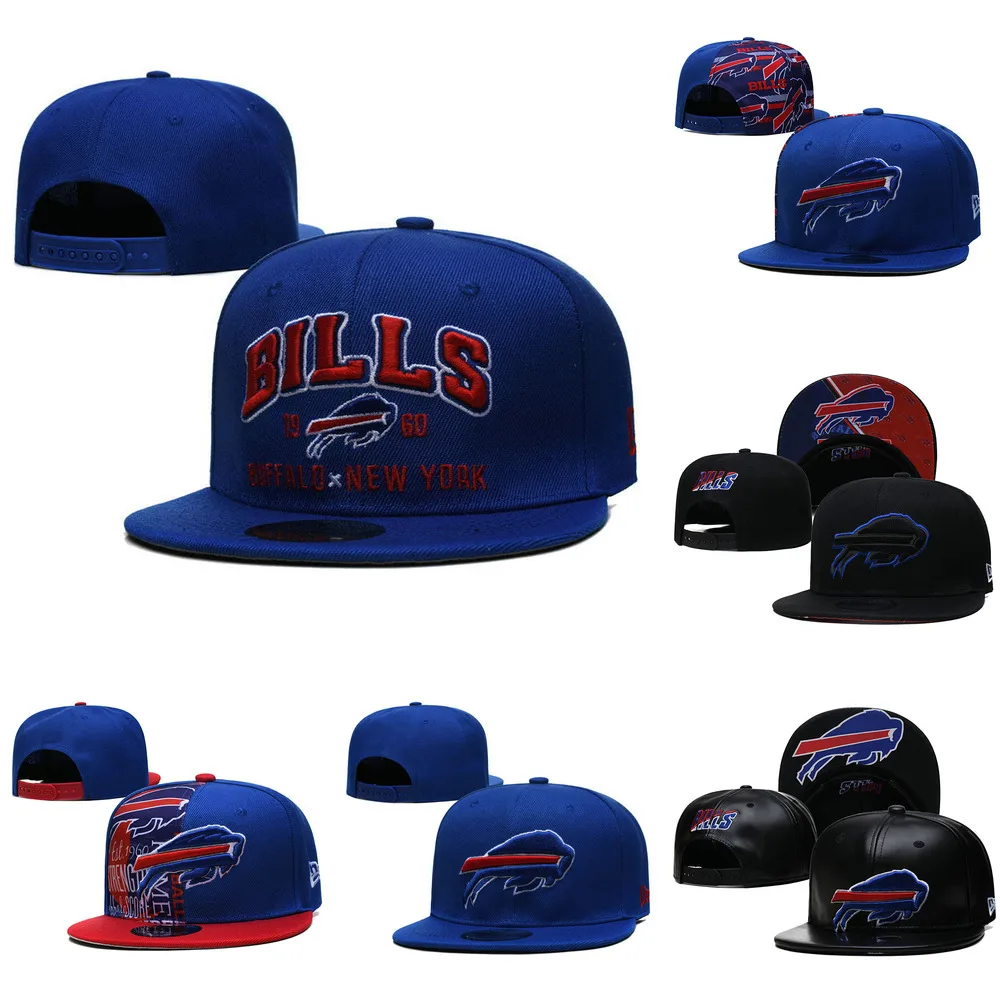 

Buffalo Baseball Cap Women Men Bills Blue Red Two-Tone Snapback Adjustable Hat Football Flat Black Hats Hip Hop Decoration