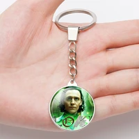 loki double sided glass keyring bags car key chains fashion accessories gifts marvel keychains