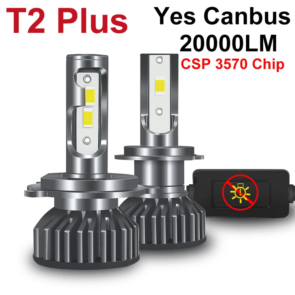 

2Pcs H1 H4 H7 Led Canbus H8 H9 H11 HB3 9005 HB4 9006 9012 HIR2 Led Headlights Mini 20000LM Car Light Bulbs CSP 3570 12V 6000K