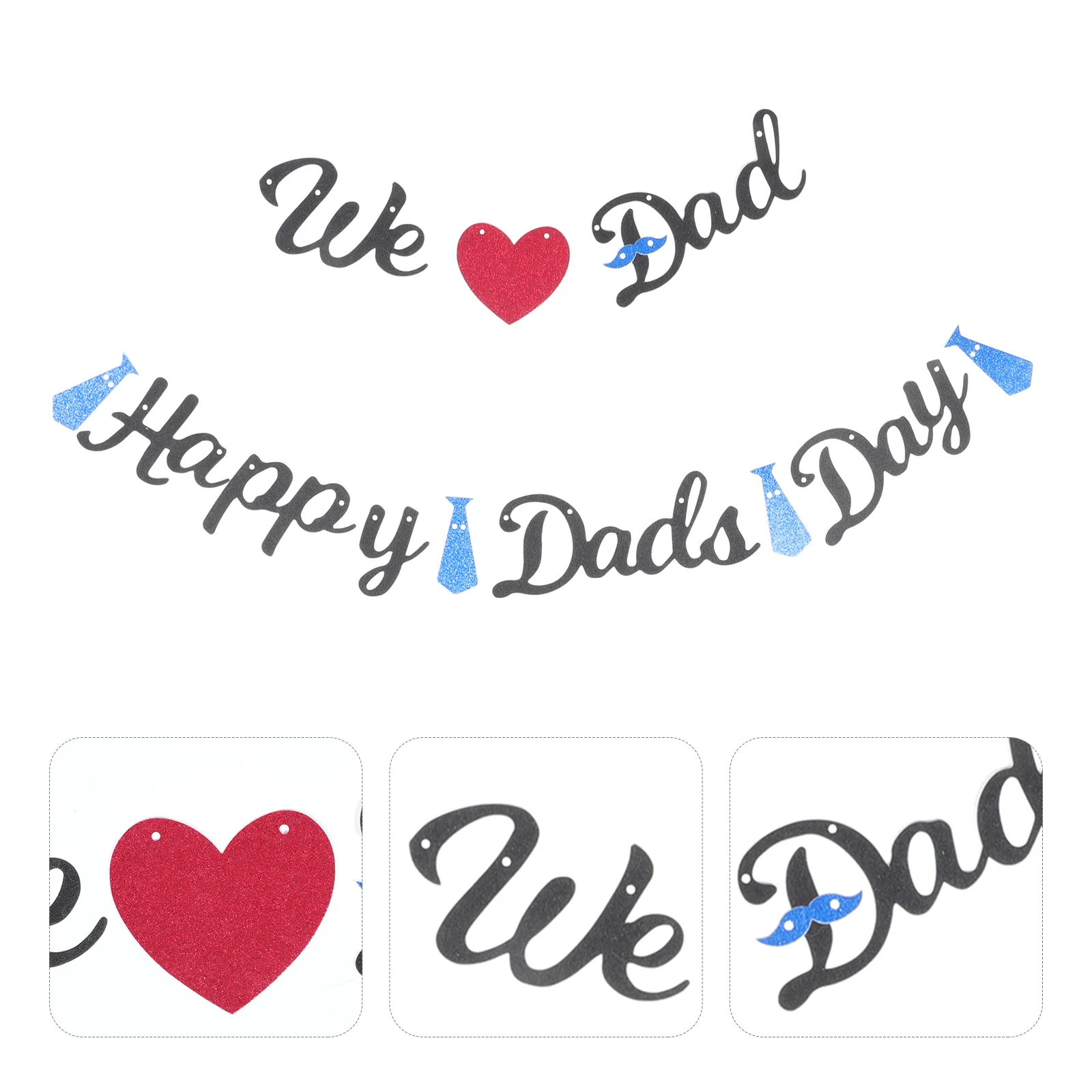 

1 Set Decorative Photo Background Banner Glitter Father's Day Banner Decoration