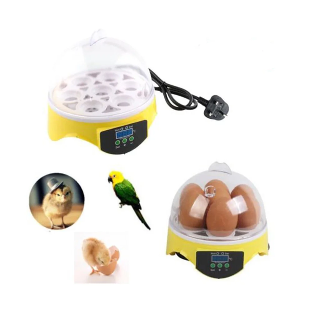 

7 Eggs Holder Semi-auto Egg Turning Incubator Egg Poultry Hatcher With Temperature Control Isolation Box for Chickens Ducks
