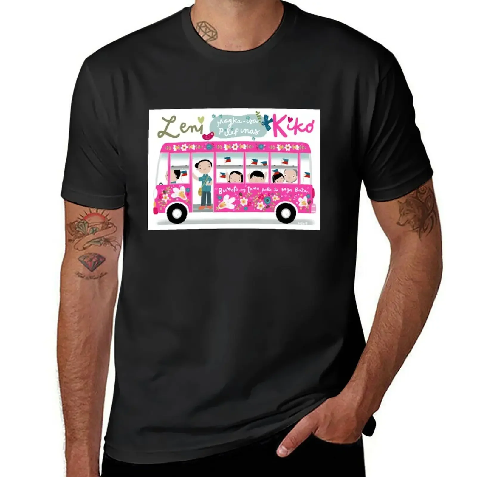 Bus of Unity for Leni and Kiko (арт с Робертом Алеанддро) Футболка аниме таможенный дизайн ваши