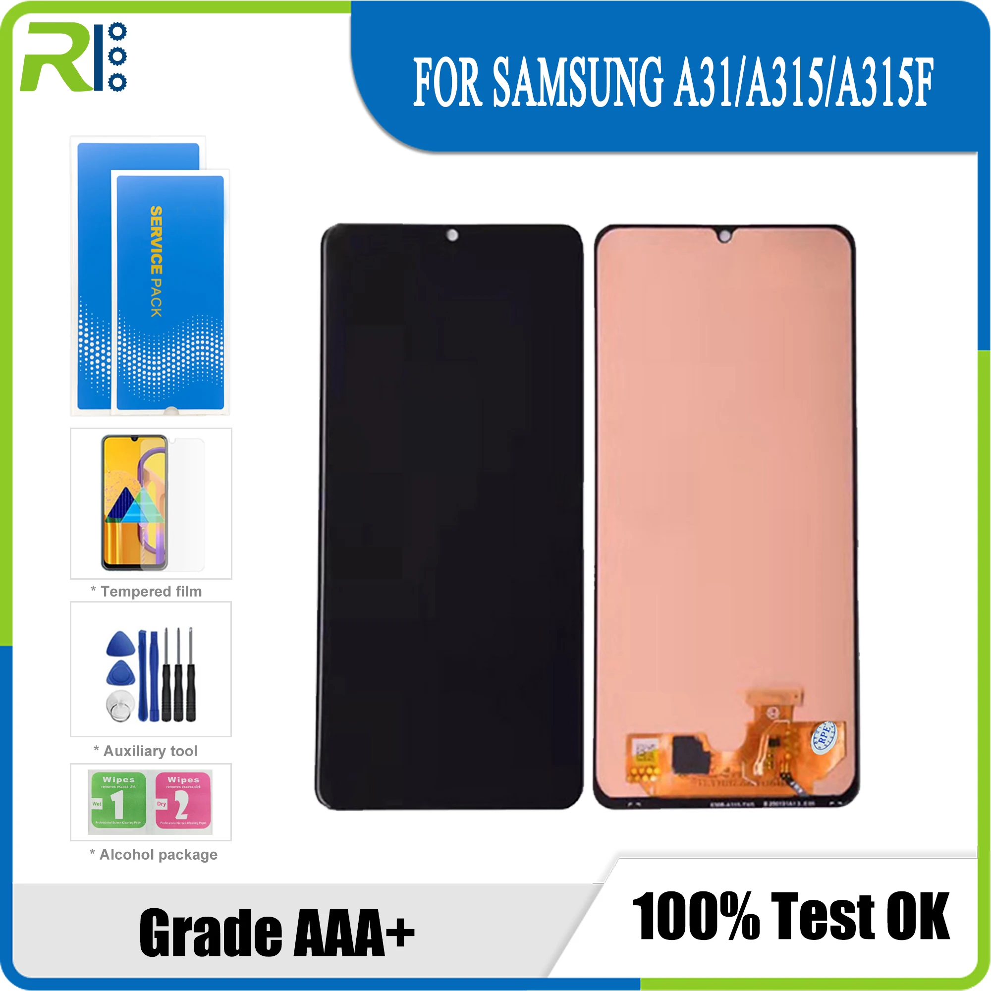 

100% протестированный ЖК-дисплей для Samsung Galaxy A31, сменный дигитайзер сенсорного экрана в сборе для Samsung A315 A315F LCD