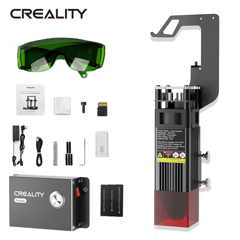 

New Creality Laser Engraving Module Kit 10W 5W 1.6W 0.06mm High-Precision Powerful for Ender 3/Ender-3 V2/3 S1/CR-10 3D Printers