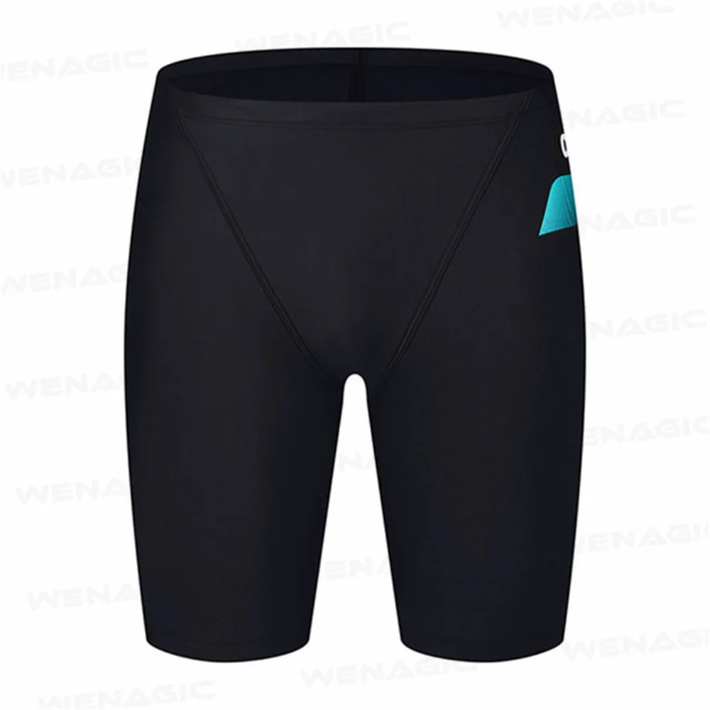 New Men's Water Sports Flat Corner Swimsuits Summer Quick Drying Swimsuits Disturber Swimming Training SurfingShortsCustomizabel