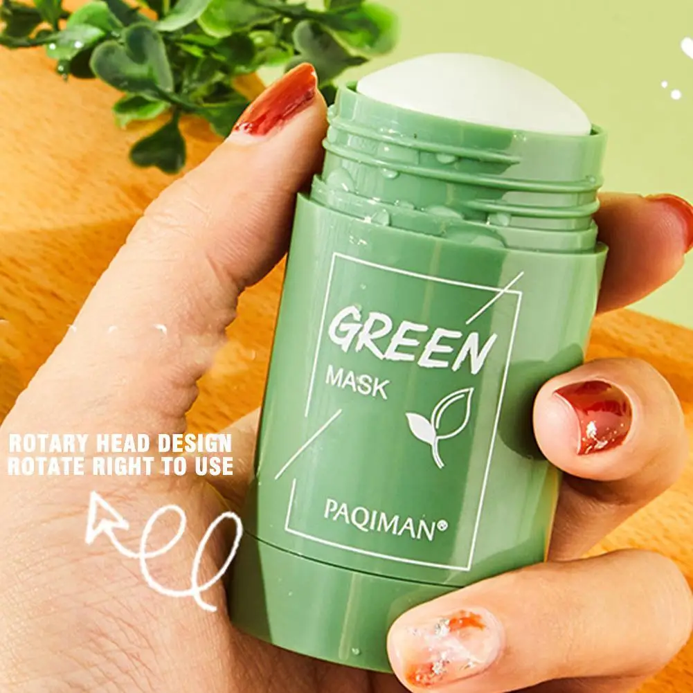 

40g Cleansing Green Tea Mask Cleansing Mud Bar Mask Acne Oil Skin Whitening Anti Control Shrinkage Pore Care Acne Eggplant L3I8