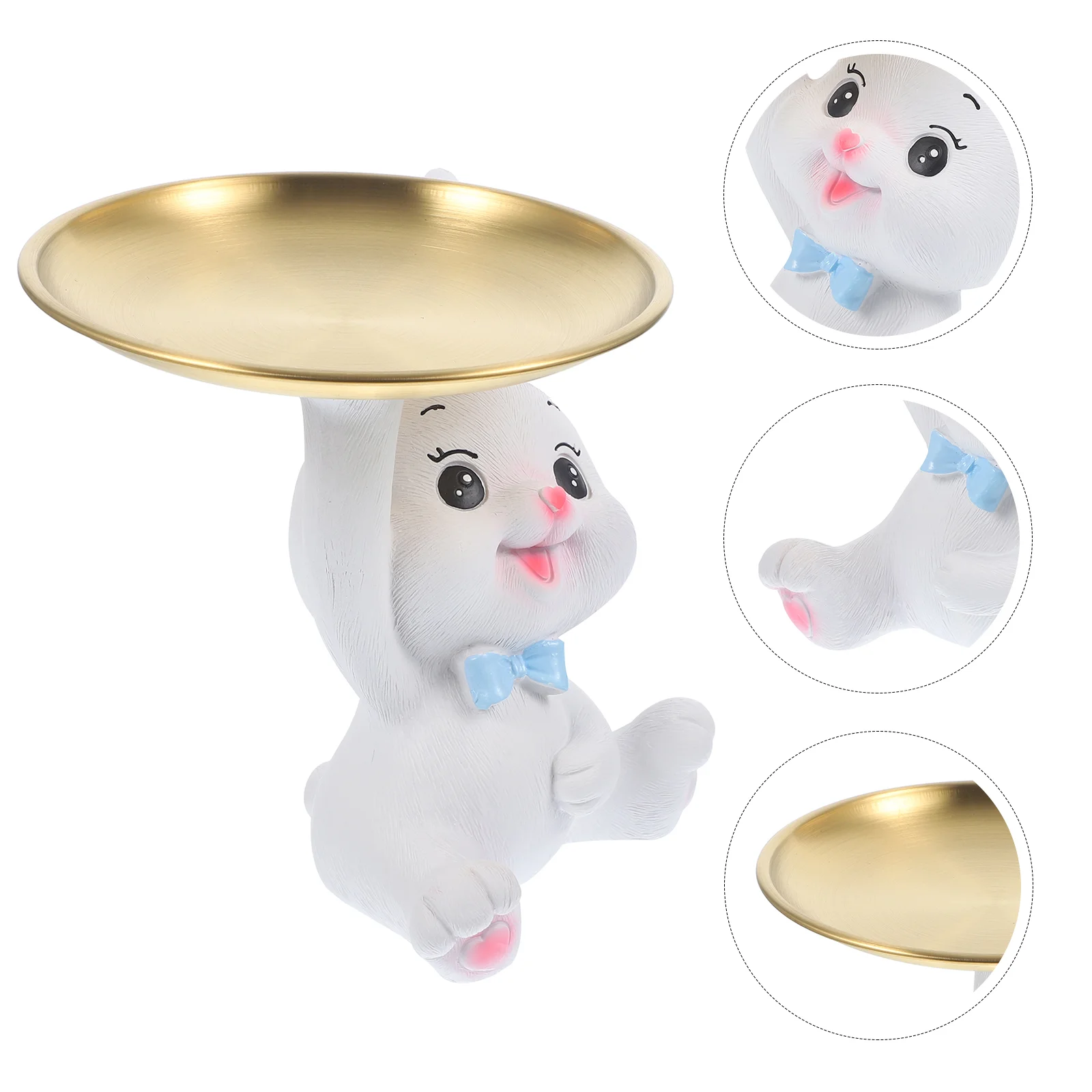 

Trinket Dish Jewelry Tray Cupcake Tower Necklace Tray Rabbit Tray Ornament Snack Cheese Plate Bunny Cupcake Stand