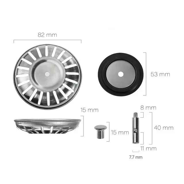 

Аксессуары для корзины для раковины 78-84 мм из нержавеющей стали 304