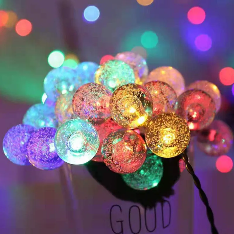 

Customized Led Shape Bubble Ball Lighting Chain Waterproof Light Controller Optional Suitable for Indoorand Outdoor Decorations