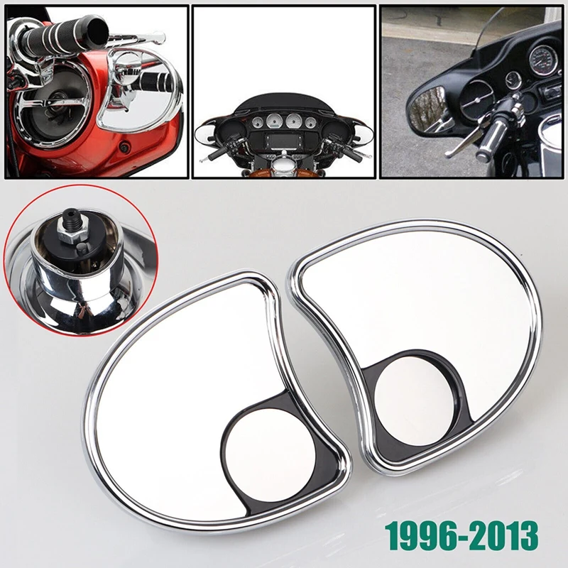 Хром крыло летучая мышь внутренняя обтекатель боковые зеркала с комплектом