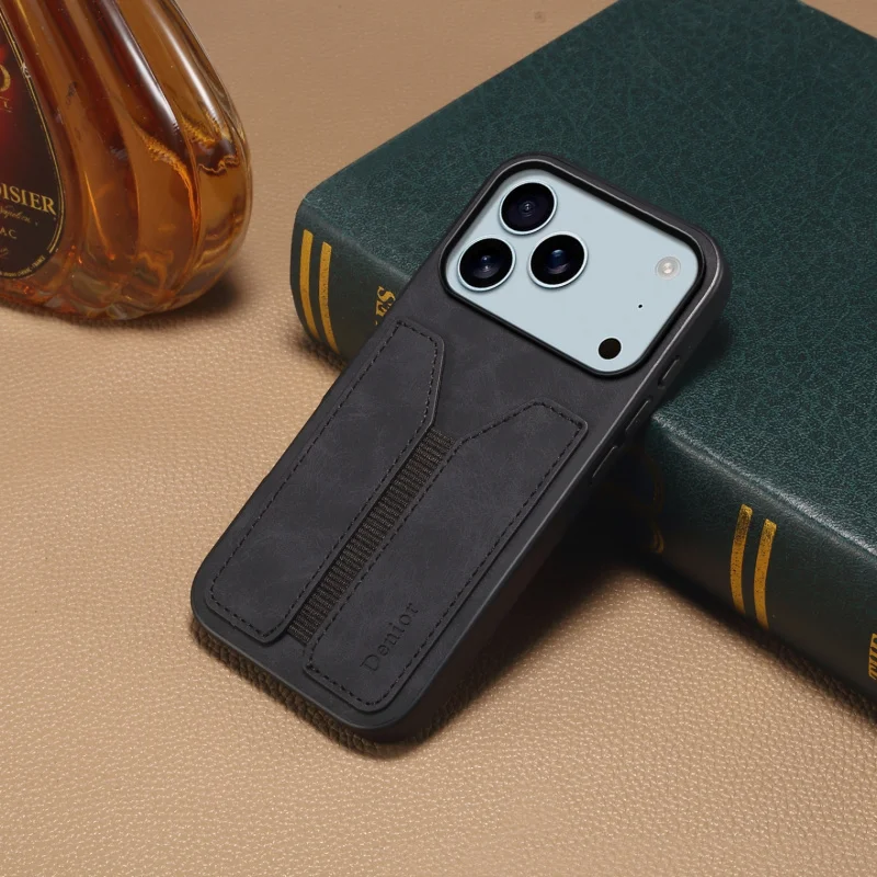Фото Чехол-накладка PURetro из искусственной кожи с узором для iPhone Air/17, эластичный чехол для телефона с отделением для карт для Apple 17 Pro Max, чехол для iPhone №1