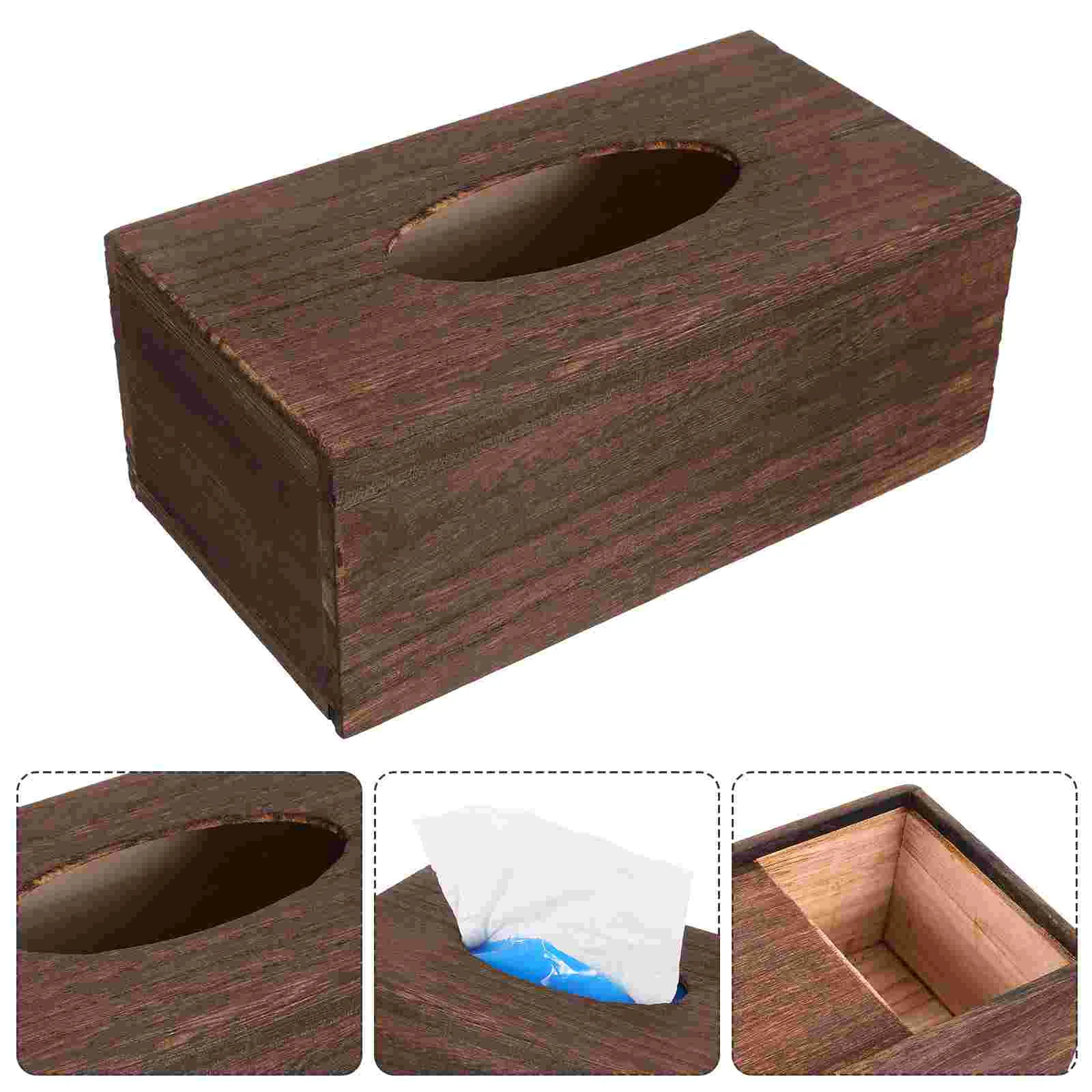

Facial Tissue Dispenser Car Napkin Holder Paper Box Cover Car Tissue Holder Rectangular Tissue Box Cover Box Holder Tray Decor