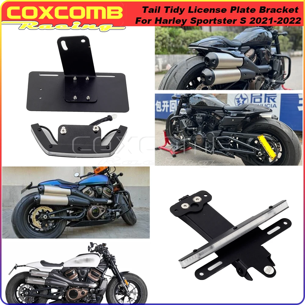 

For Harley Sportster S 1250 2021 2022 LED Tail Tidy Fender Eliminator License Plate Bracket Kit Brake Turn Signal Light RH1250S