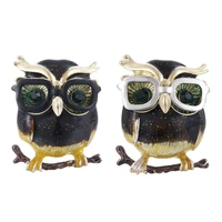 personality creative pilot owl lapel pins brooch suit decoration animal badges corsage gift womens stylish luxury jewelry