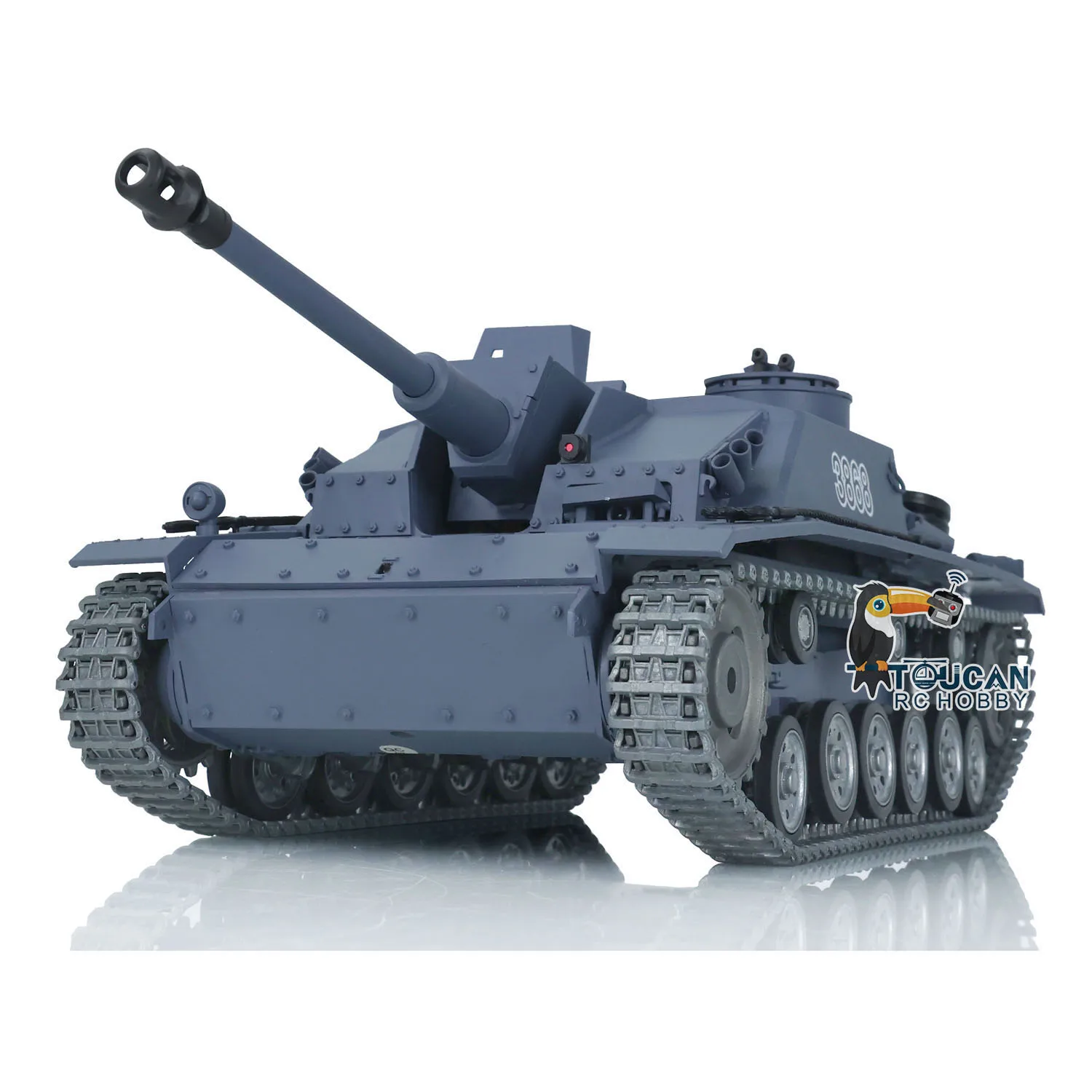 Фото Радиоуправляемый танк Heng Long 1/16 масштаба, модель Stug III 3868 с металлическими гусеницами и колесами, игрушка для взрослых. №5