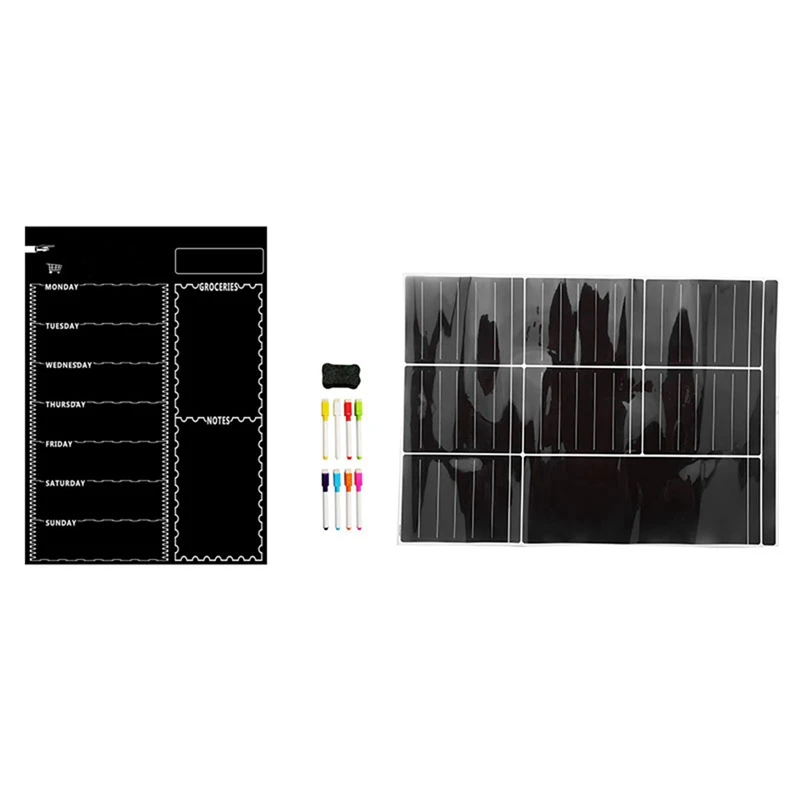 

2Set A3 Magnetic Whiteboard Sheet For Kitchen Fridge Multipurpose Fridge Weekly White Board Calendar