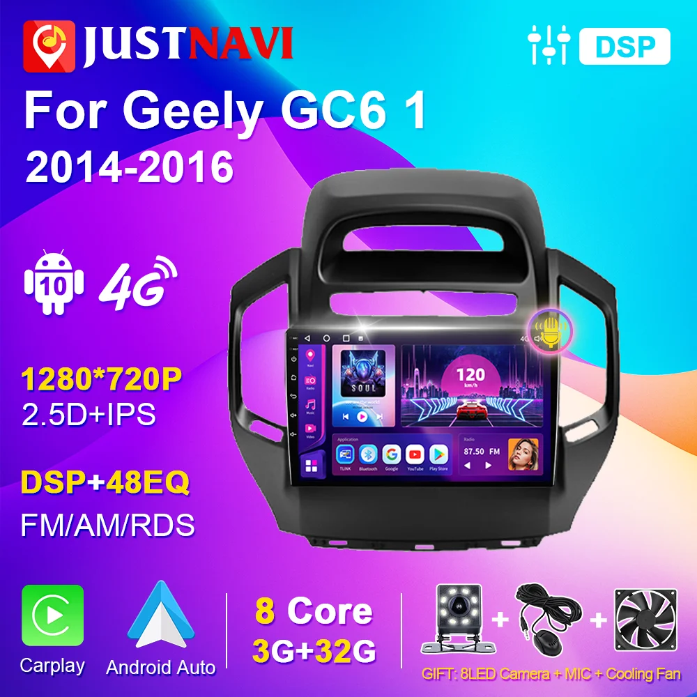 

Autoradio 2 din per For Geely GC6 1 2014-2016 Car Radio GPS Audio lettore DVD Video Stereo Android10 6G 128G Navigation Carplay