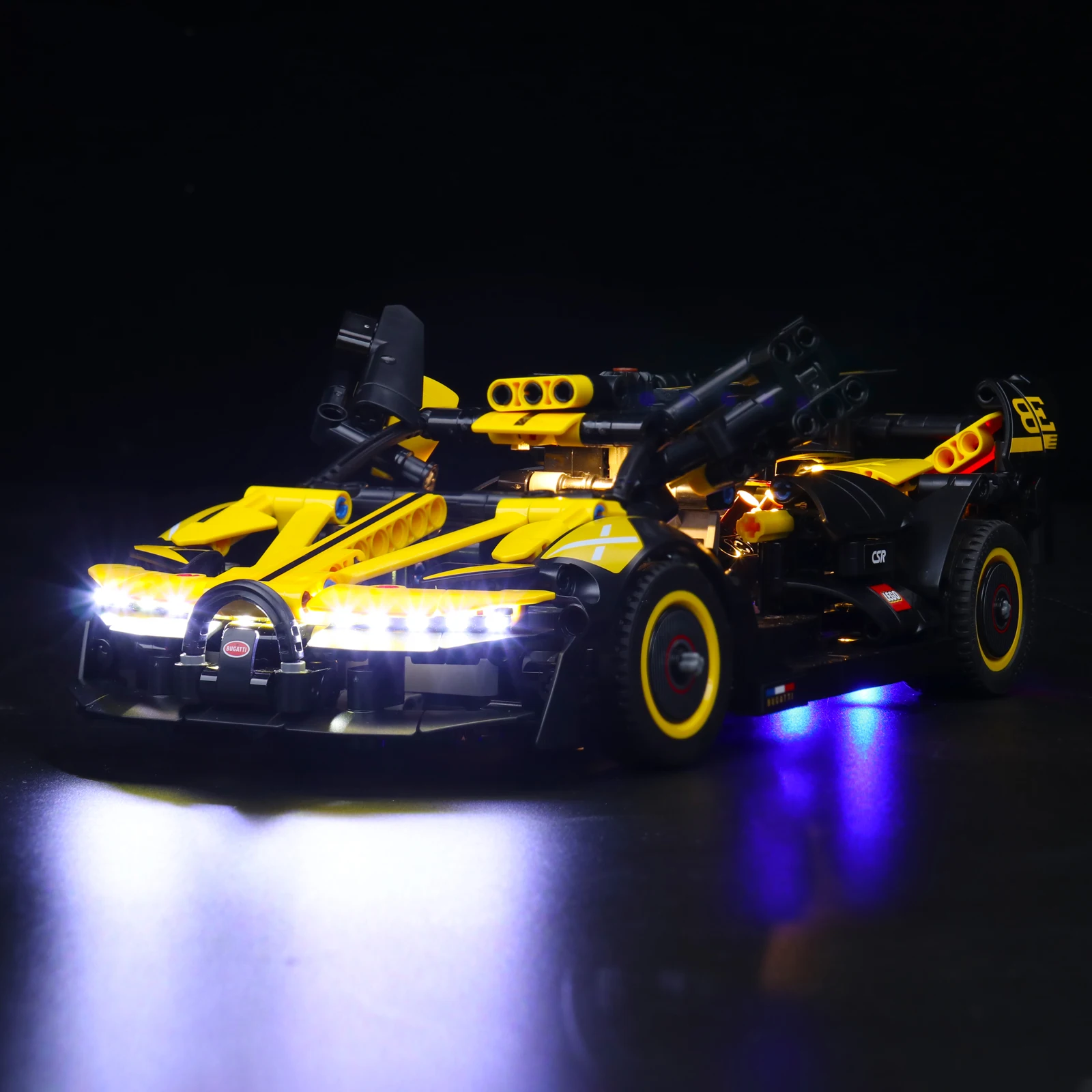 

Светодиодный светильник для 42151 Bugatti Bolide, строительные блоки, светящиеся игрушки, только лампа + батарейный блок (не входит в комплект)