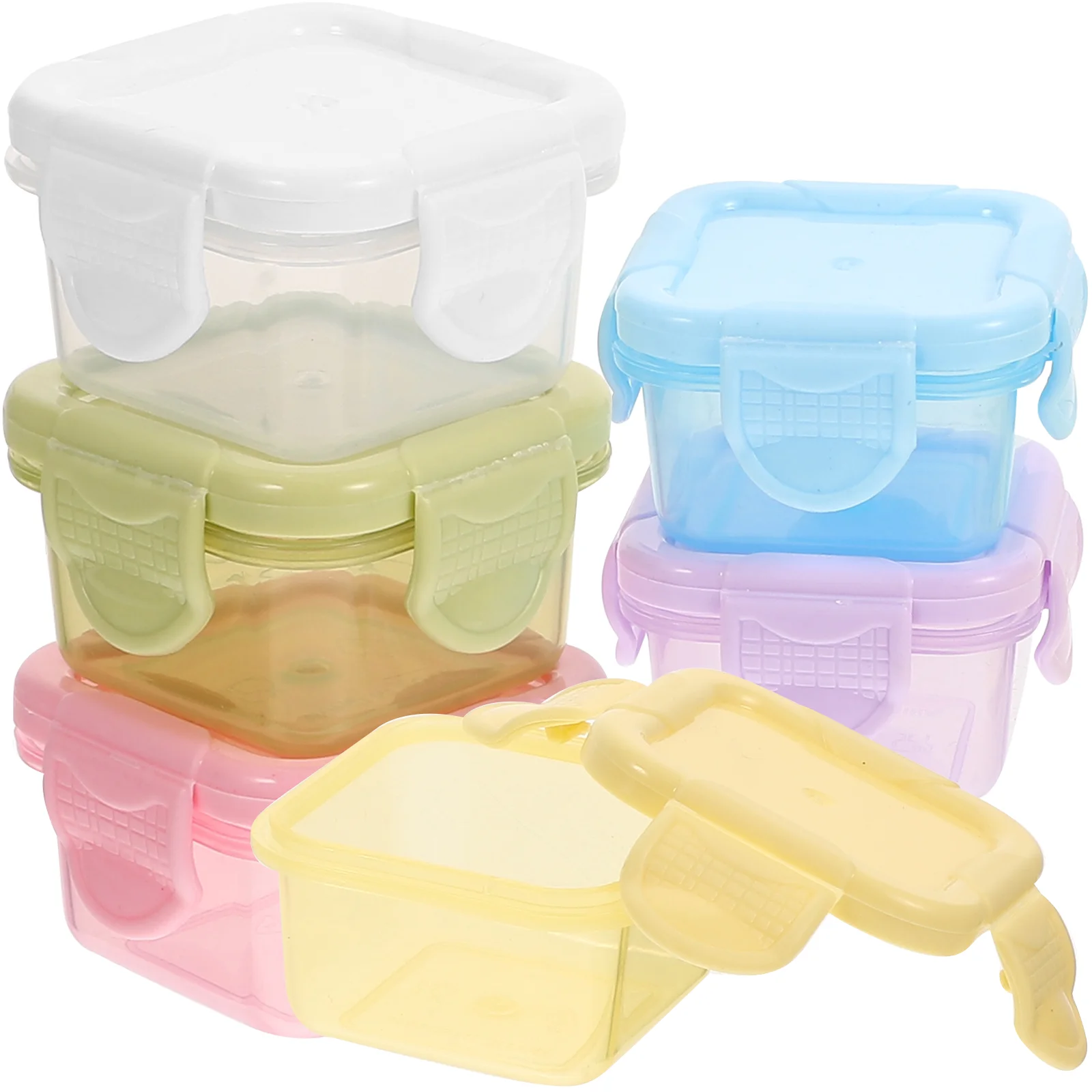

6Pcs Snack Box Small Containers With Lids Snack Containers For Kids Lunch Container Condiment Container