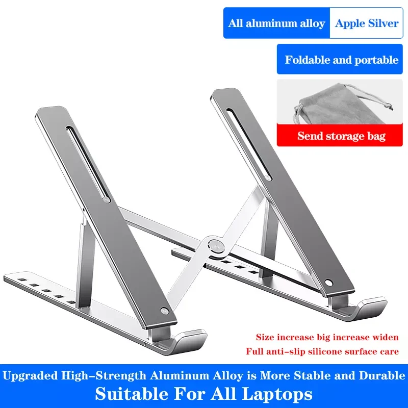 

For MacBook Air Pro Aluminum Laptop Stand Height Adjustable Laptops Riser Holder All PC Notebook Portable Bracket Notebook Stand