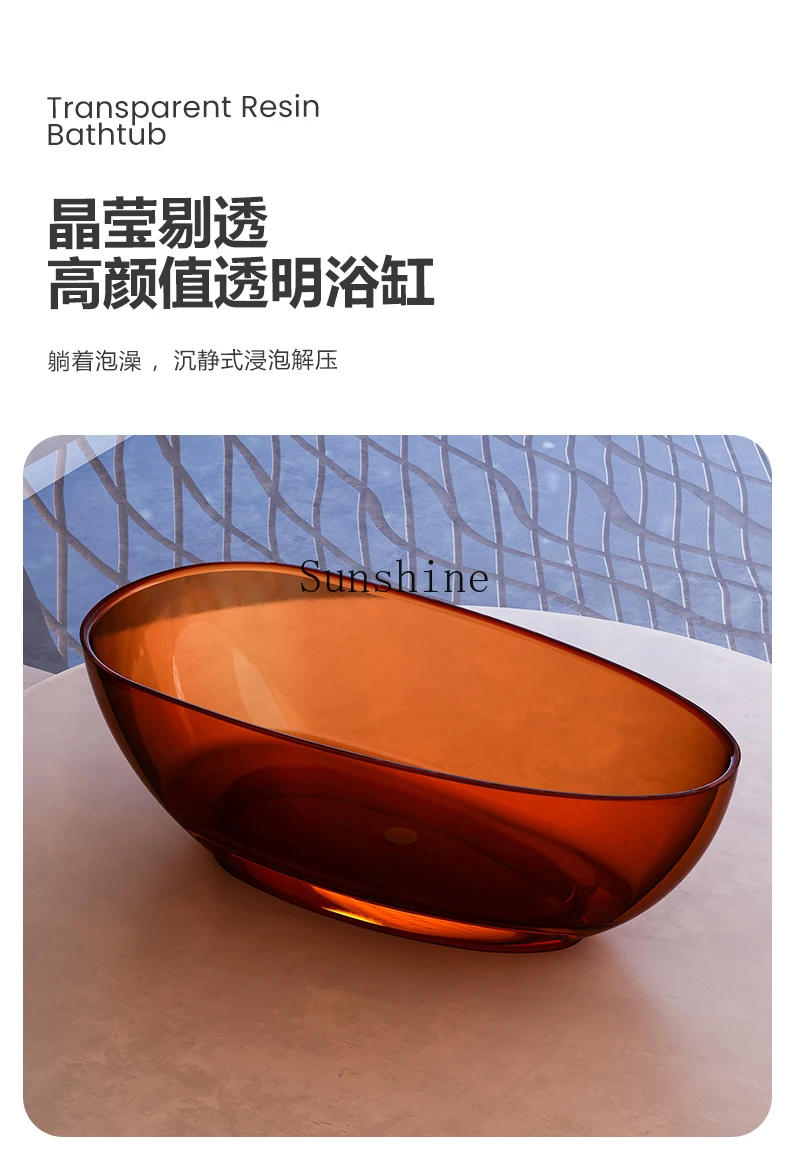 Бытовая независимая ванна для маленькой квартиры из цветного хрустального