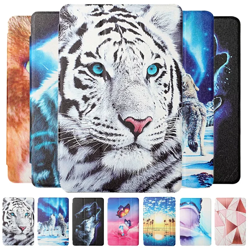 

Leather Cover For iPad 9th 8th 7th 6th Gen Case Wolf Animal Tablet Case For iPad 9.7 10.2 iPad 5 6 7 8 9 Air 1 2 Mini 6