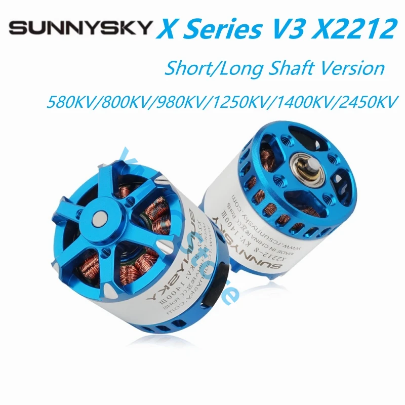 SunnySky X Series V3 X2212 580KV/800KV/980KV/1250KV/1400KV/2450KV короткий/длинный вал 3-4S бесщеточные двигатели для стабилизатора крыла