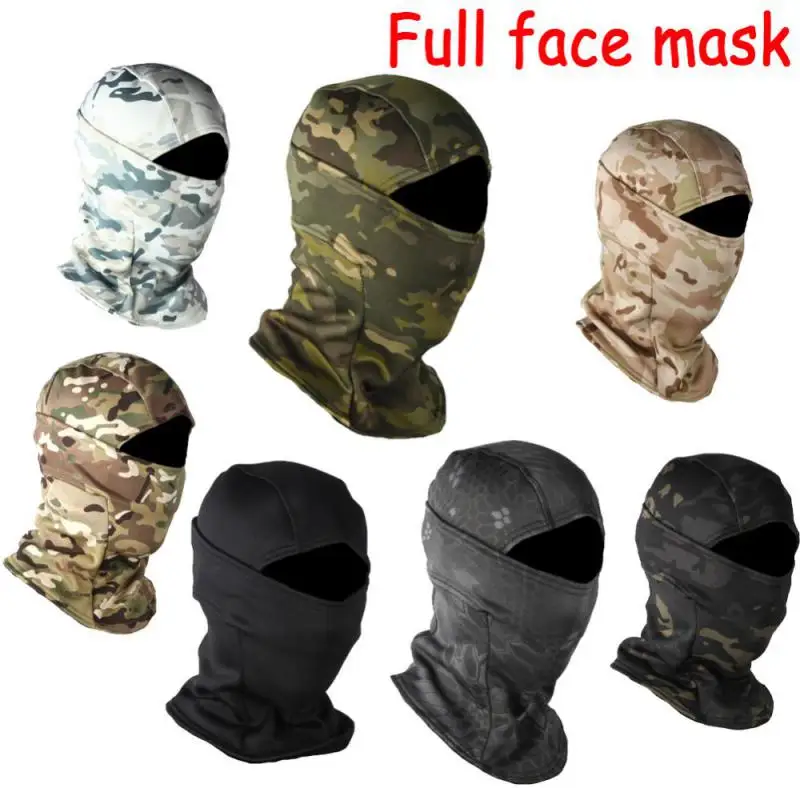 

Зимняя Тактическая Военная Балаклава маска на все лицо камуфляжная военная шапка армейская охотничья бандана Мультикам