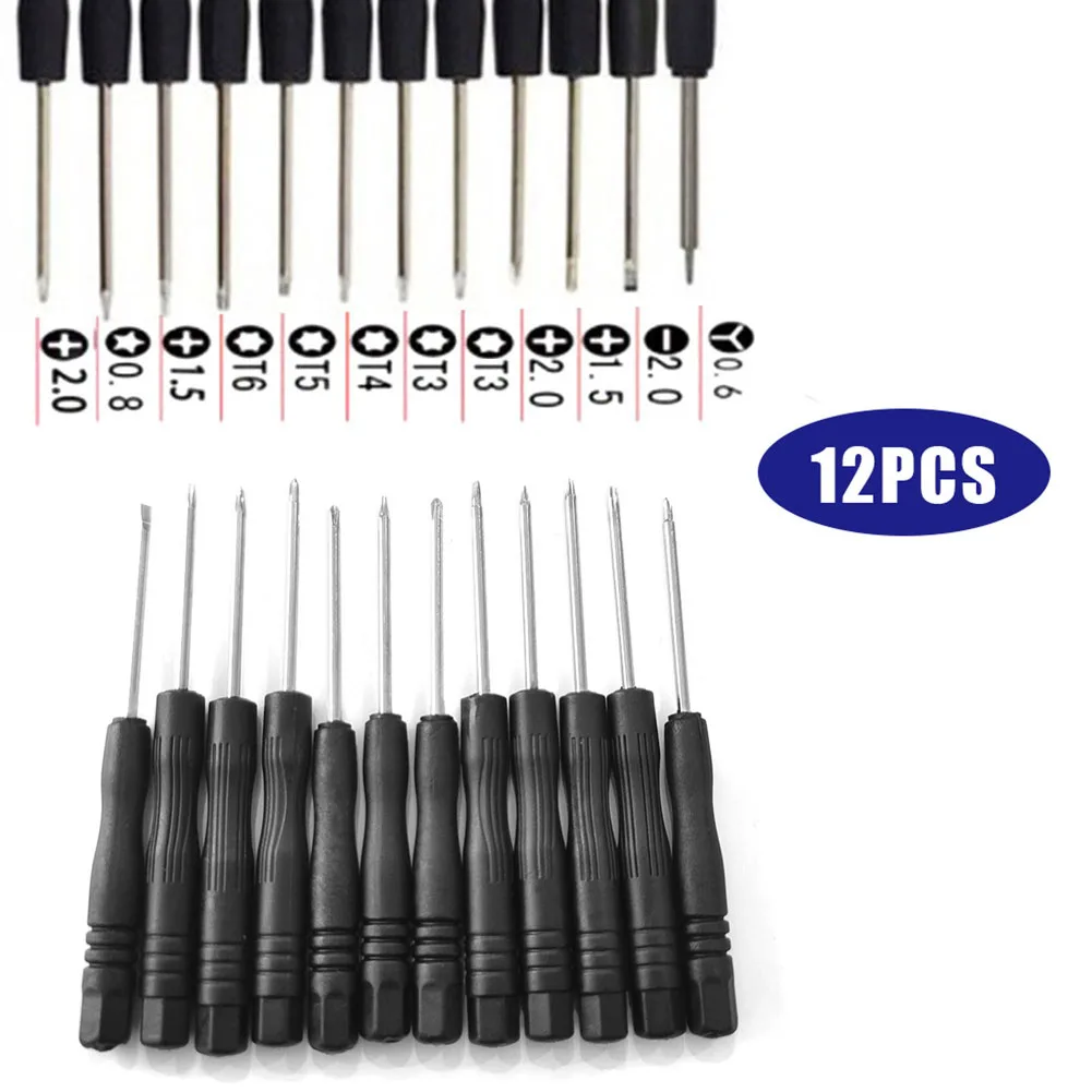

12PCS Mini Screwdriver Small Screwdriver Multi-Function Precision Screwdriver Set Disassembly Tool Cell Phone PC Pad Repair Tool