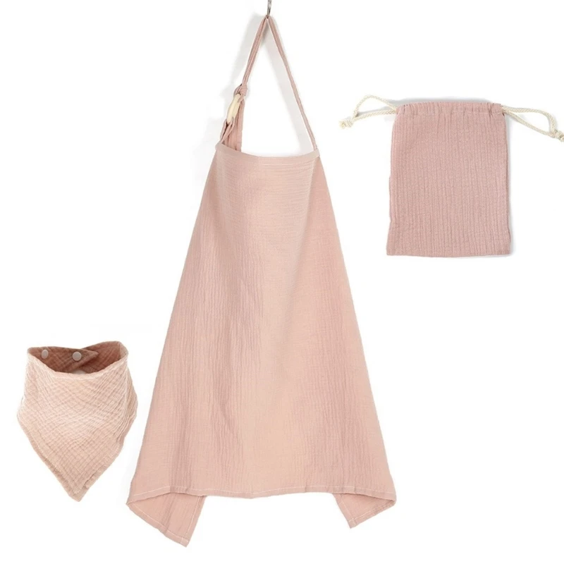 Удобная накидка для грудного вскармливания с нагрудниками и сумкой хранения.