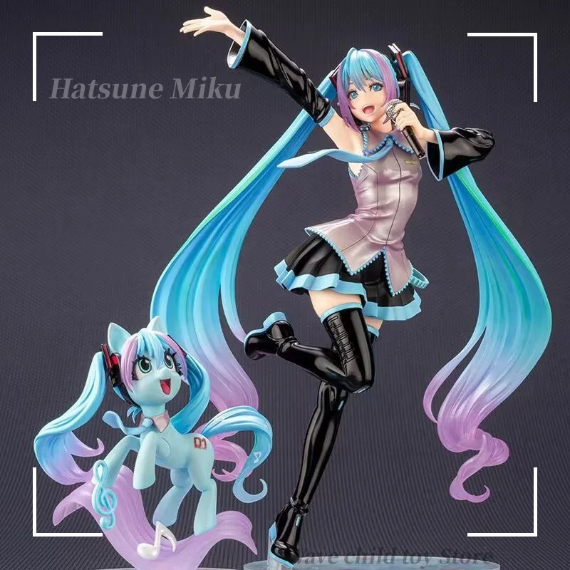 

Hatsune Miku Anime Figure Cartoon Cute Beauty Girl Rainbow Pony Manga Statue PVC Action Figurine Collectible Model Toys Doll