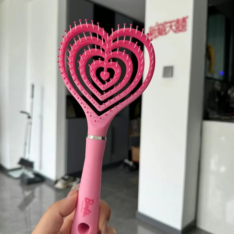 Новинка 2024 года MINISO Barbie Aeries милое сердце пушистая костяная расческа сухая и