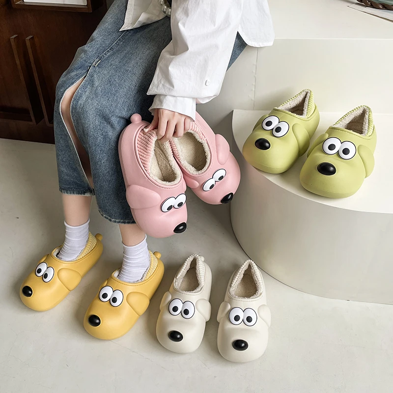 

2022 новые зимние тапочки, теплая женская обувь, водонепроницаемая Женская Нескользящая плюшевая обувь для дома, Детская Хлопковая обувь, ули...