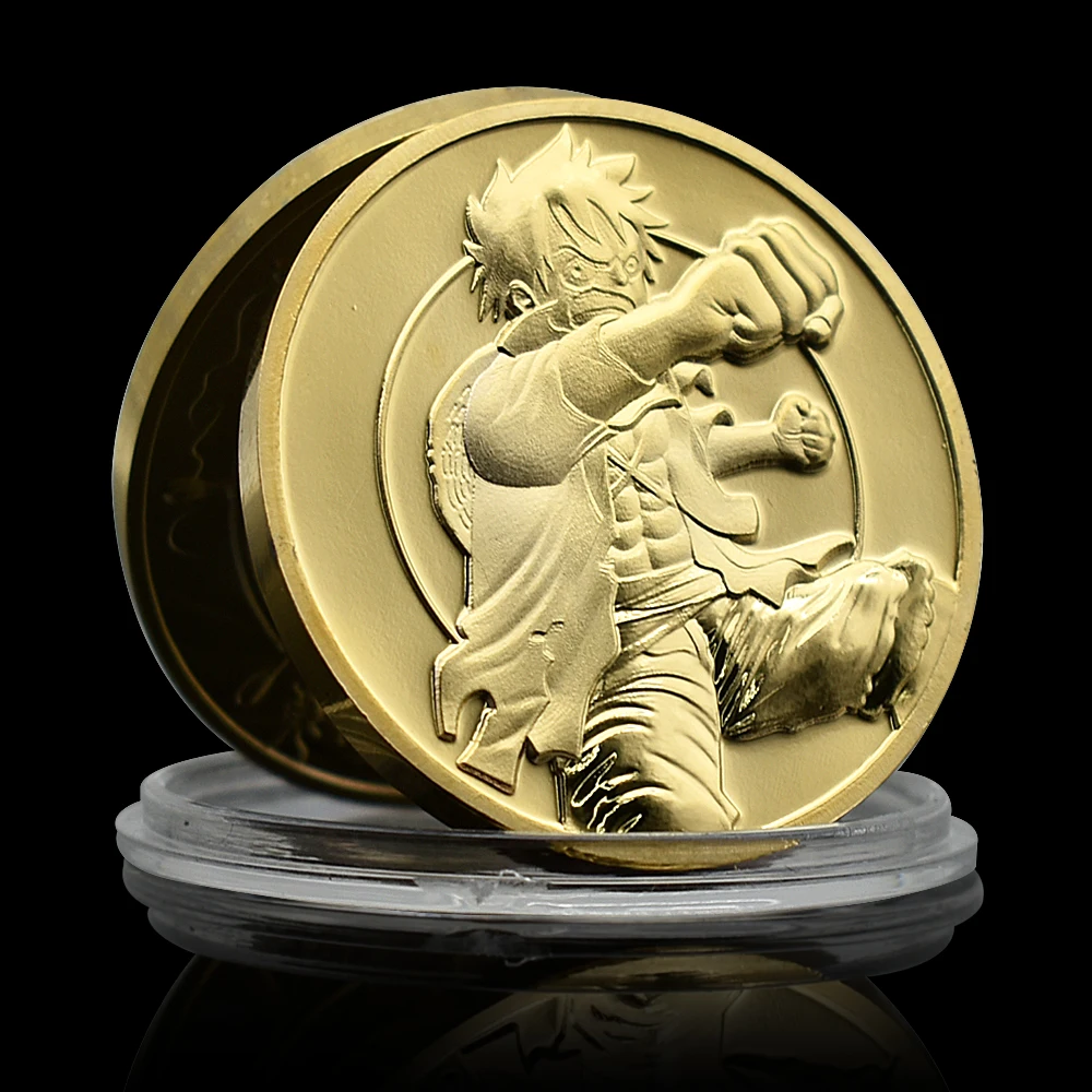 

One Piece Gold Coin Collectibles Classic Anime Challenge Medal Bedroom Decoration Childhood Memories Gift