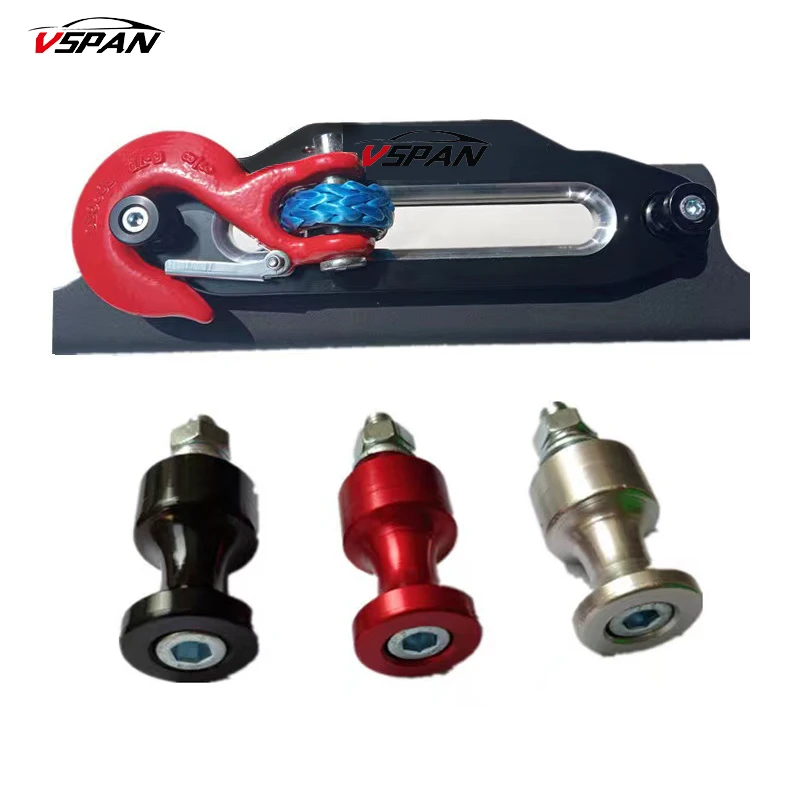 

Car Accessories Aluminum alloy Winch Rope Hook Stand for 3/8 1/2 Clevis Slip Winch Hook 10" Hawse Fairlead 4WD 4x4 Offroad Tools