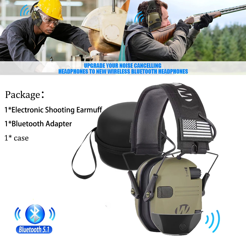 

Лидер продаж 5,1 Bluetooth наушники с защитой от шума для стрельбы Электронные Наушники для стрельбы охотничья тактическая гарнитура Защита слух...