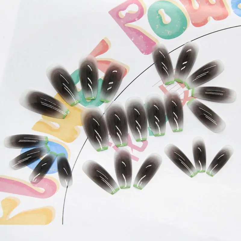 

Gradient False Nails Artifical Wearable Press On Removable Full Cover French Nail Tips DIY Nails Design Nail Art Tools