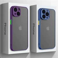 shockproof matte case for iphone 13 12 11 pro max mini xr xs x 7 8 plus se 2 2020 luxury silicone bumper transparent hard cover
